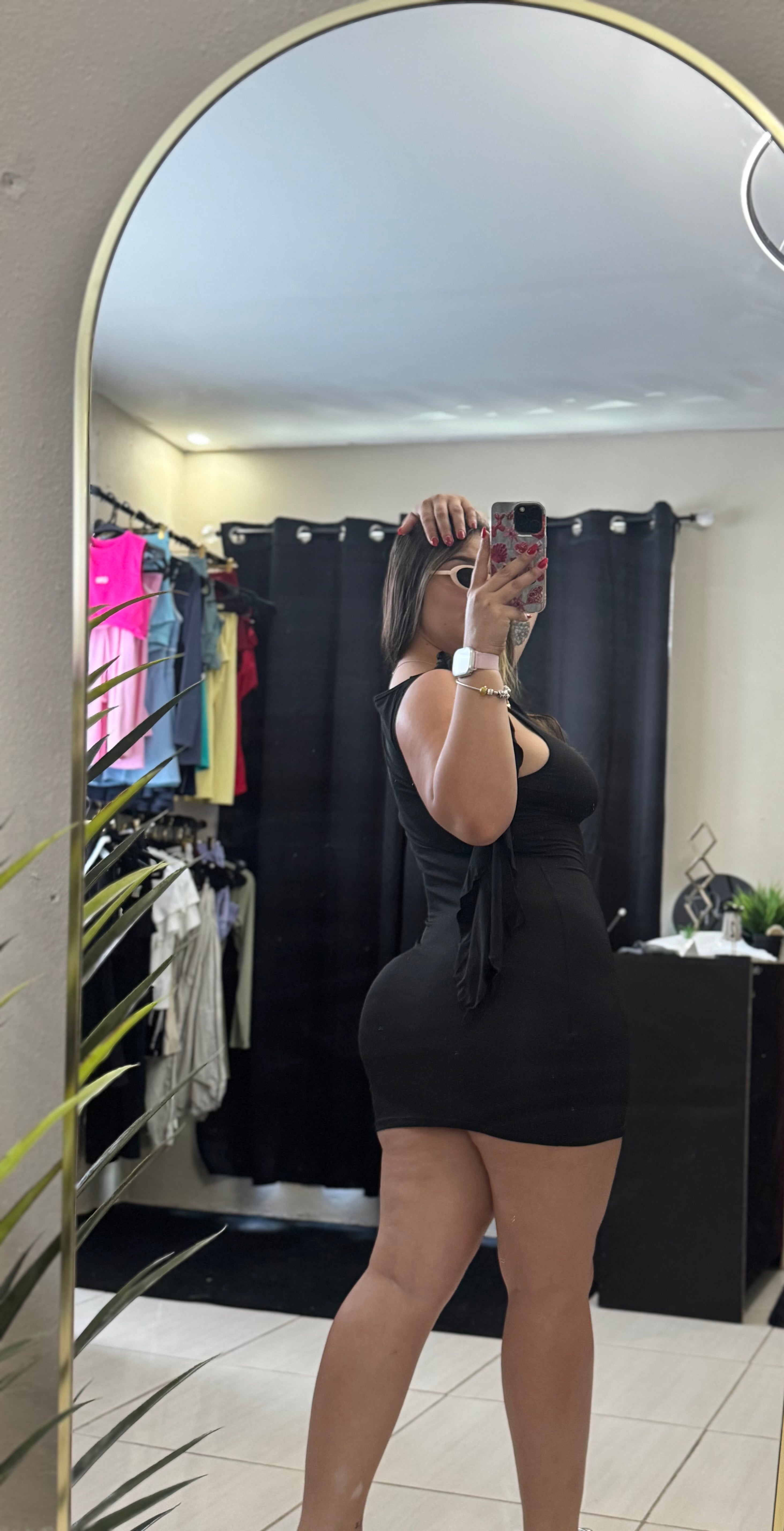 Black flower dress